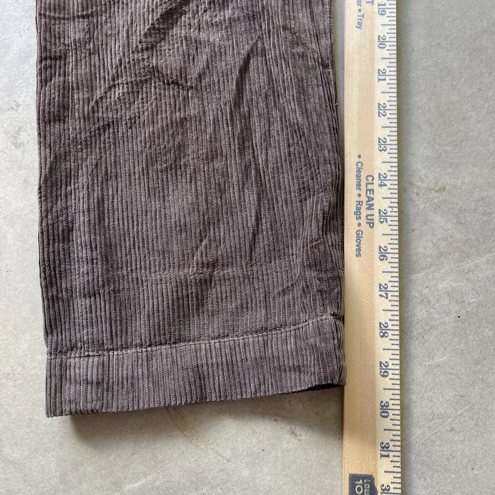 RRL Ralph Lauren Pants Mens 33x32 Brown Corduroy Side Buckle Button Fly Baggy